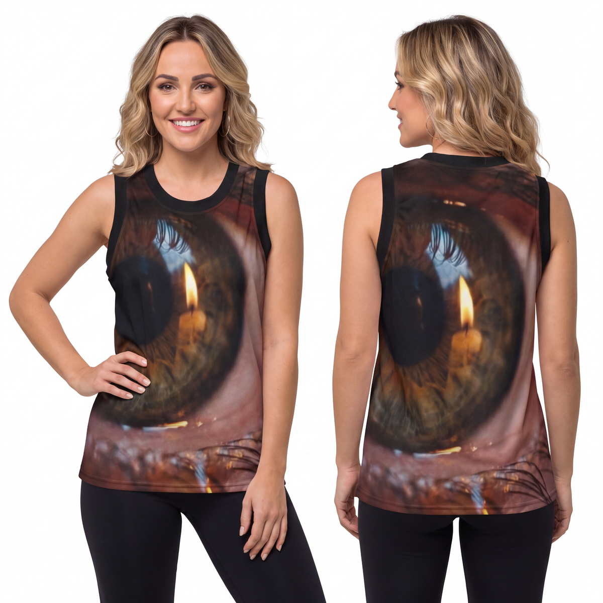 Unisex Basketball Jersey - Amber Iris Reflection Fine Art......