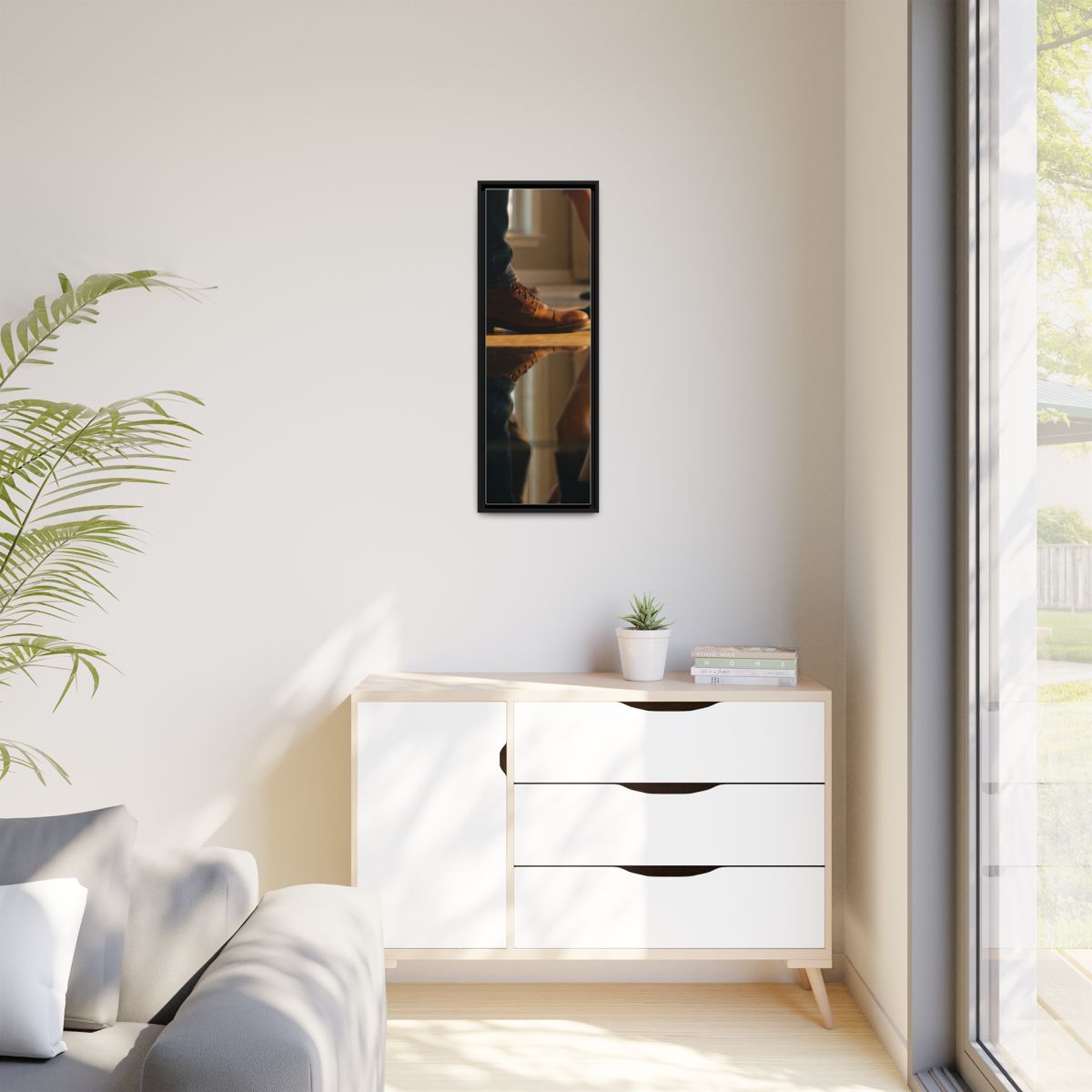 Matte Canvas, Framed - Golden Hour Reflections Cinematic Art...