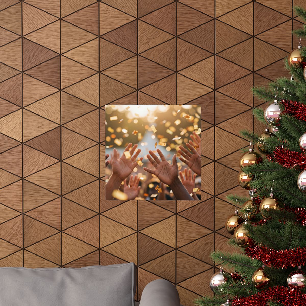 Matte Vertical Posters - Golden Festival Celebration Art......