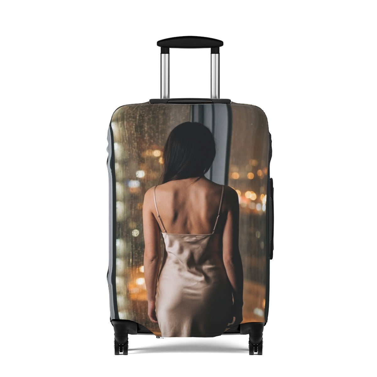 Luggage Cover - Shimmering Rainscape | Echovira Gallery
