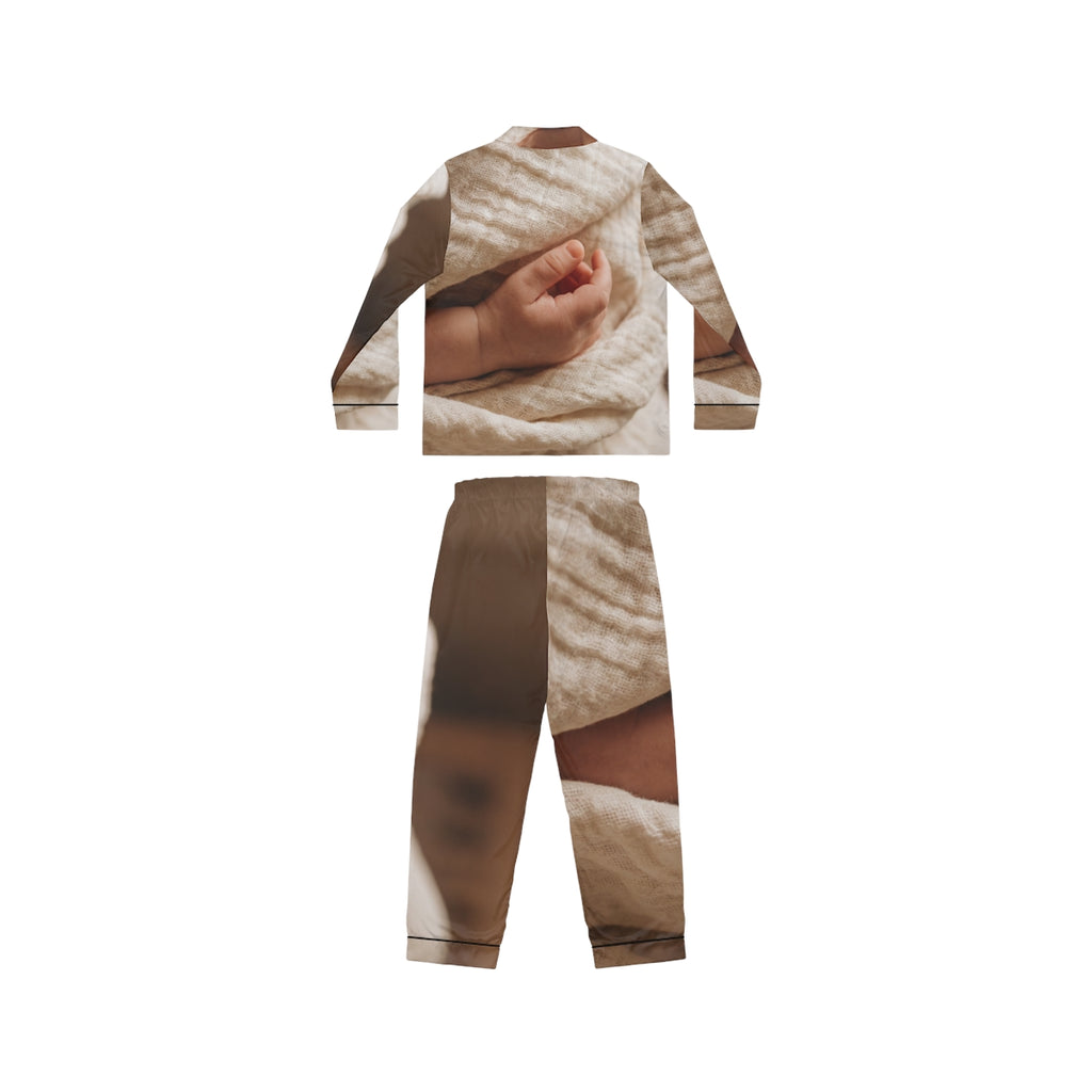 Women's Satin Pajamas - Tender Newborn Hand in Soft Muslin...