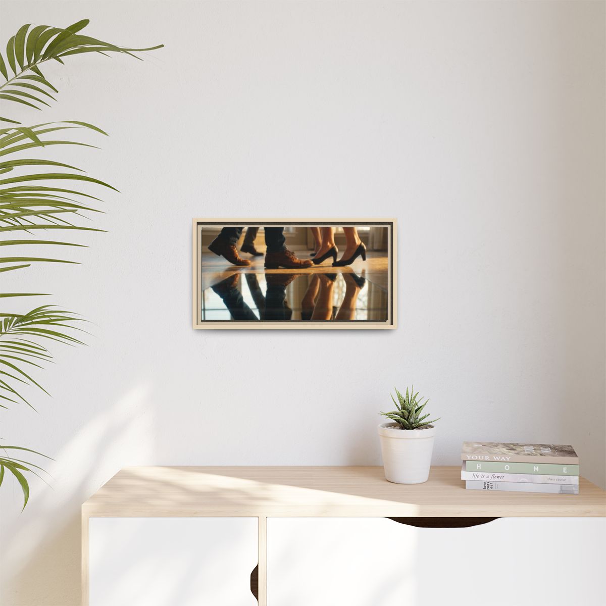 Matte Canvas, Framed - Golden Hour Reflections Cinematic Art...