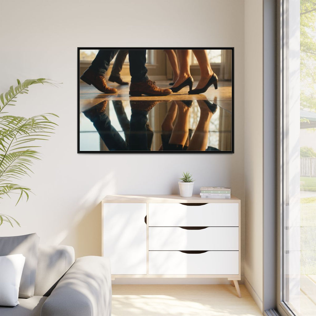Matte Canvas, Framed - Golden Hour Reflections Cinematic Art...