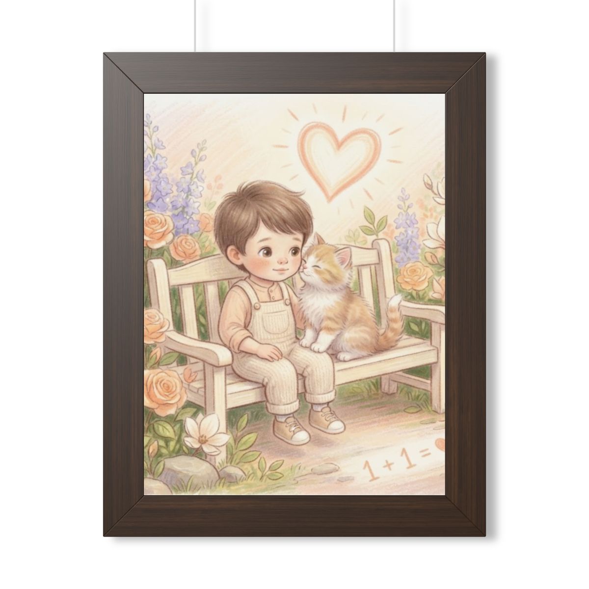 Framed Vertical Poster - Tender Garden Friendship Storybook...