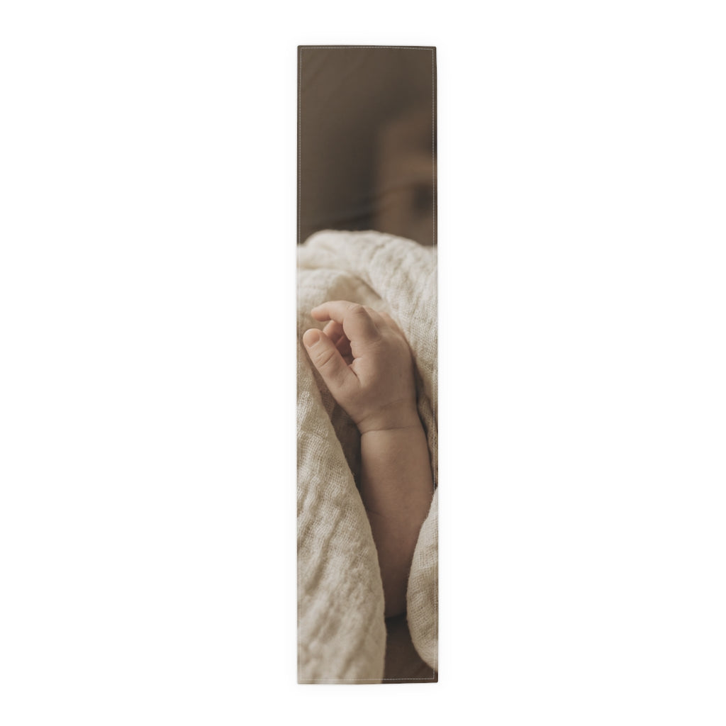 Table Runner - Organic Muslin Texture