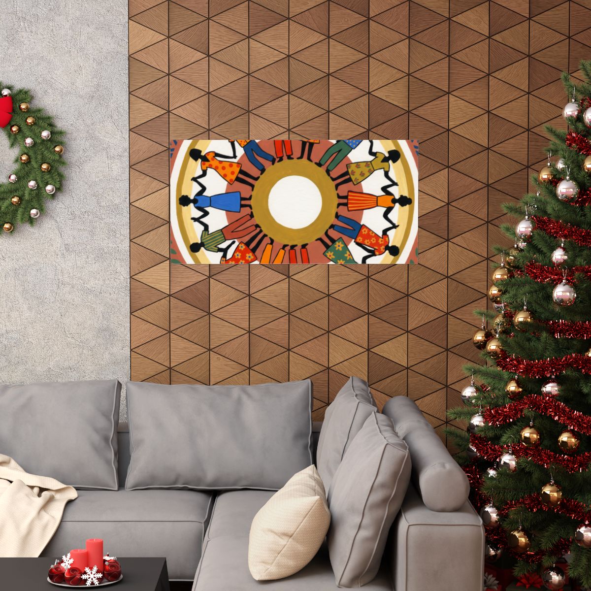 Matte Horizontal Poster - Unity Mandala Folk Art (10×8 &......