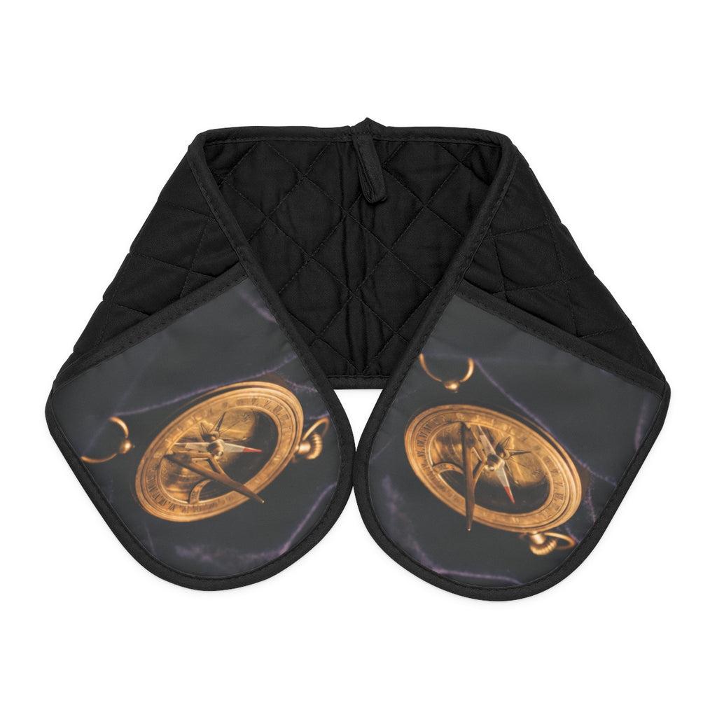 Antique Brass Sundial Oven Mitts