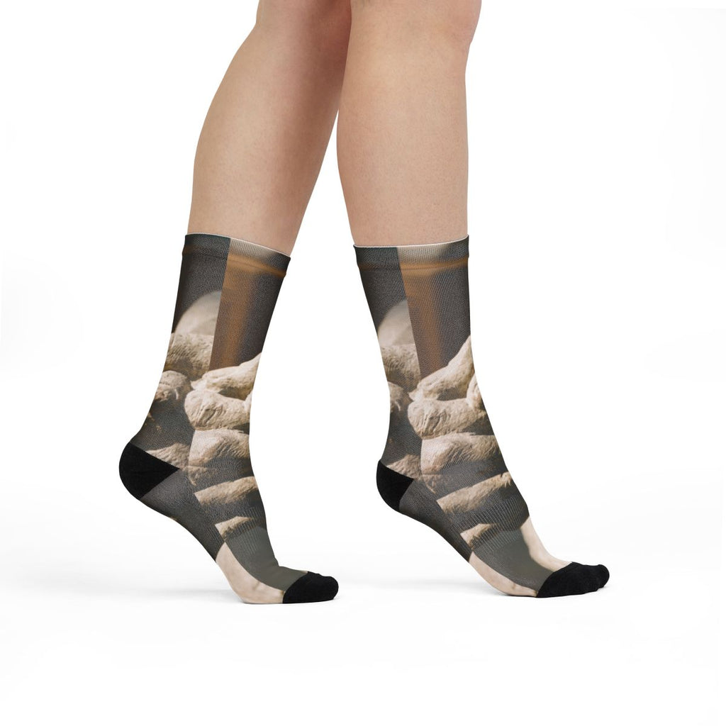 Sublimation Crew Socks - Stone Hands Art | Echovira Gallery