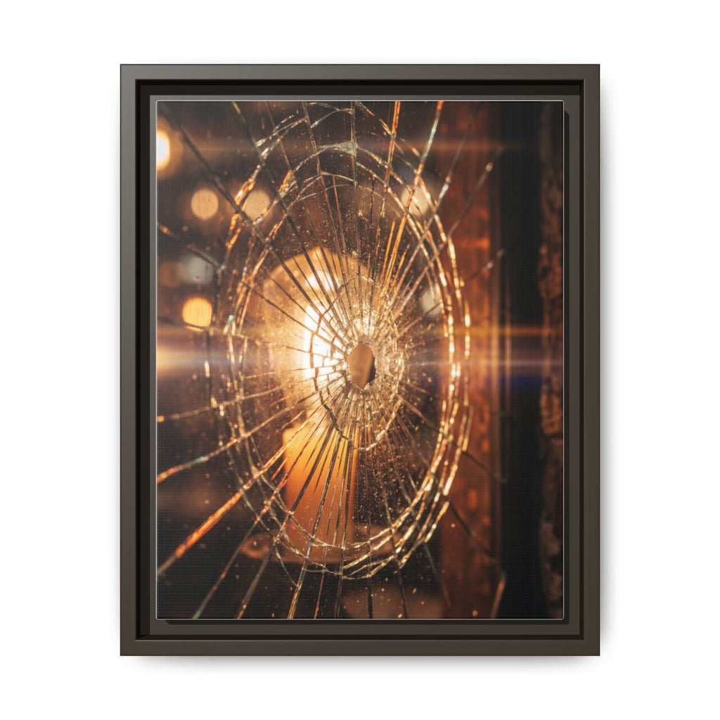 Framed Matte Canvas - Shattered Glass
