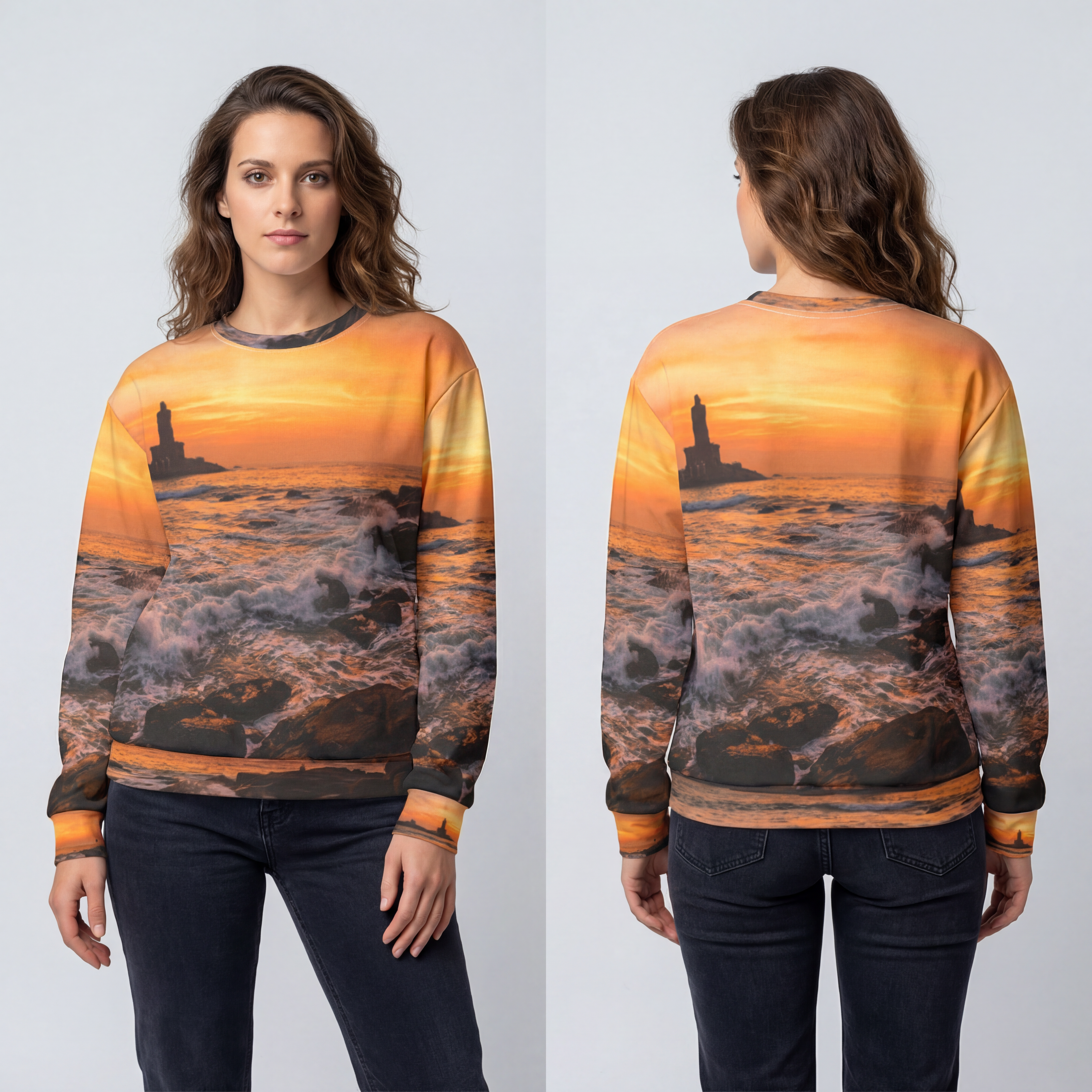 Unisex Sweatshirt - Golden Coastal Horizon