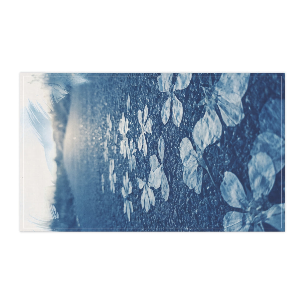 Tea Towel - Cyanotype Floral Path | Echovira Gallery