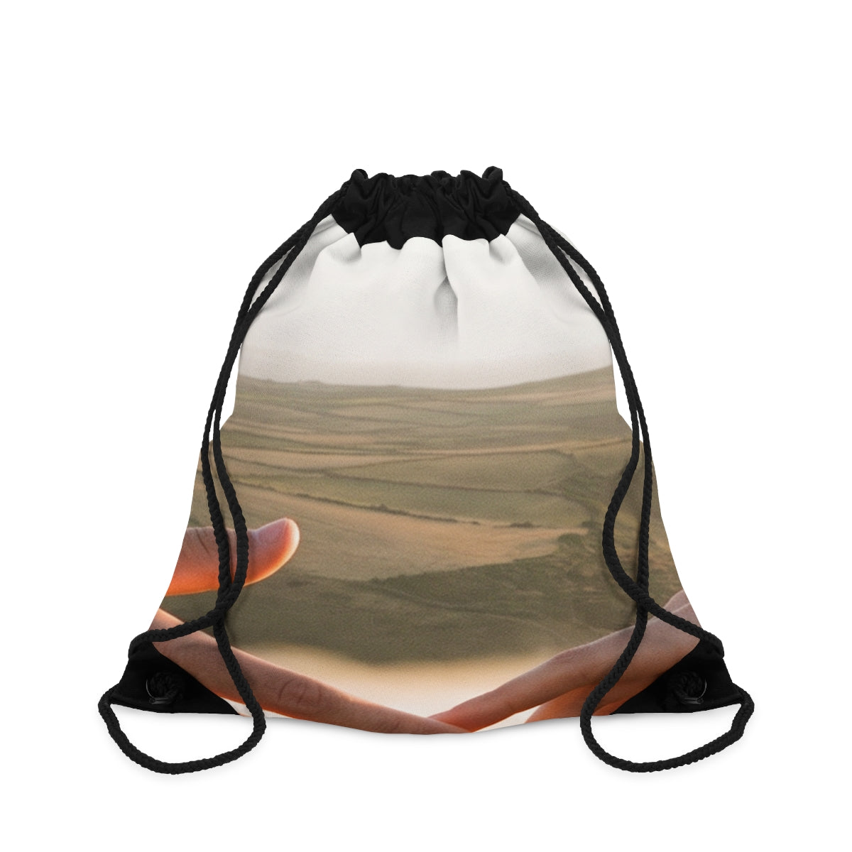 Drawstring Bag - The Infinite Touch | Ethereal Coastal Art |...