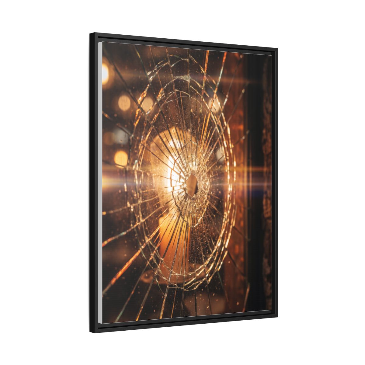 Framed Matte Canvas - Shattered Glass