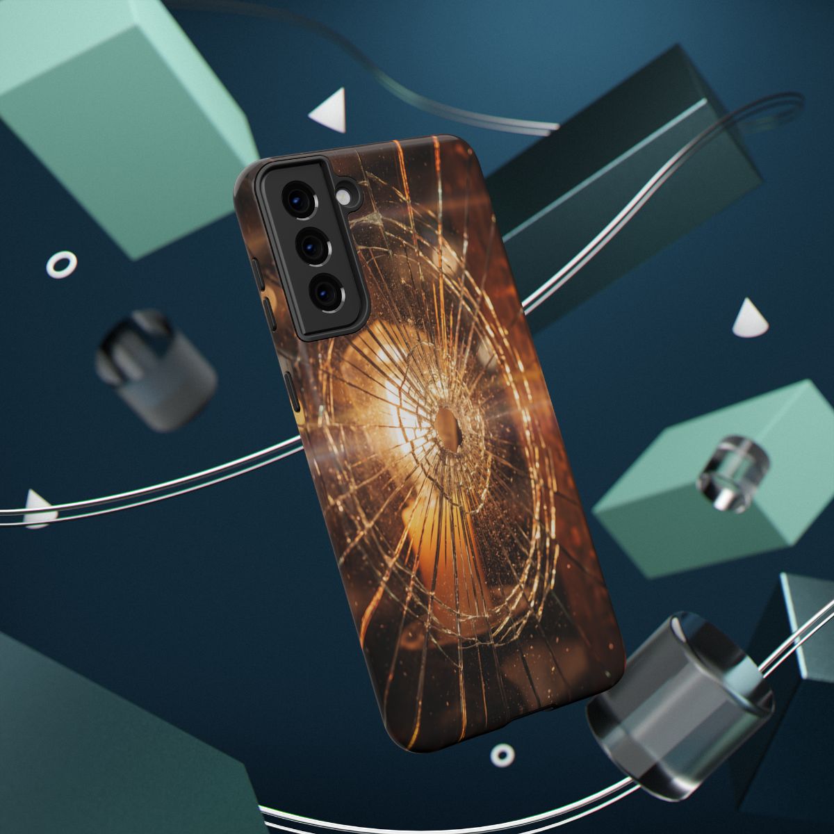 Impact-Resistant Case - Moody Fractured Glass