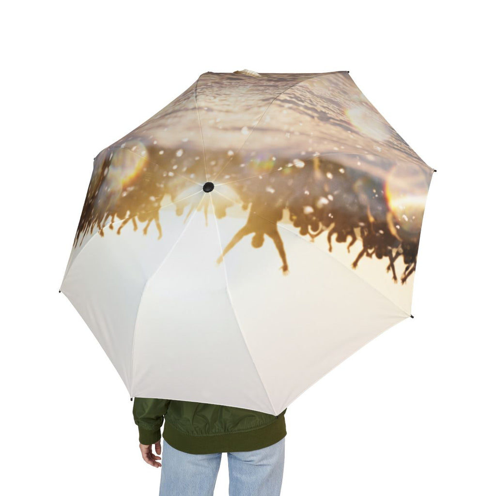 Foldable Umbrella with Golden Hour Art