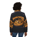 Women's Puffer Jacket Antique Sundial Compass