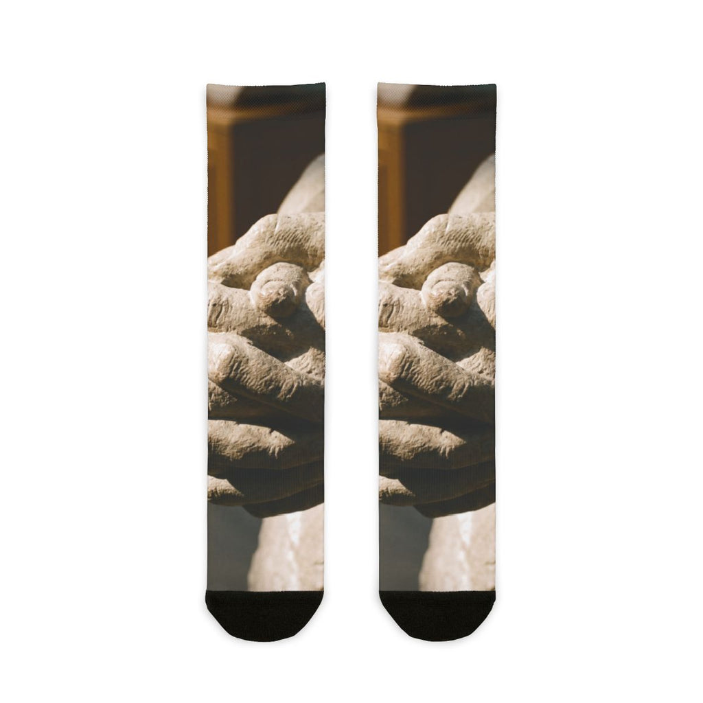 Sublimation Crew Socks - Stone Hands Art | Echovira Gallery