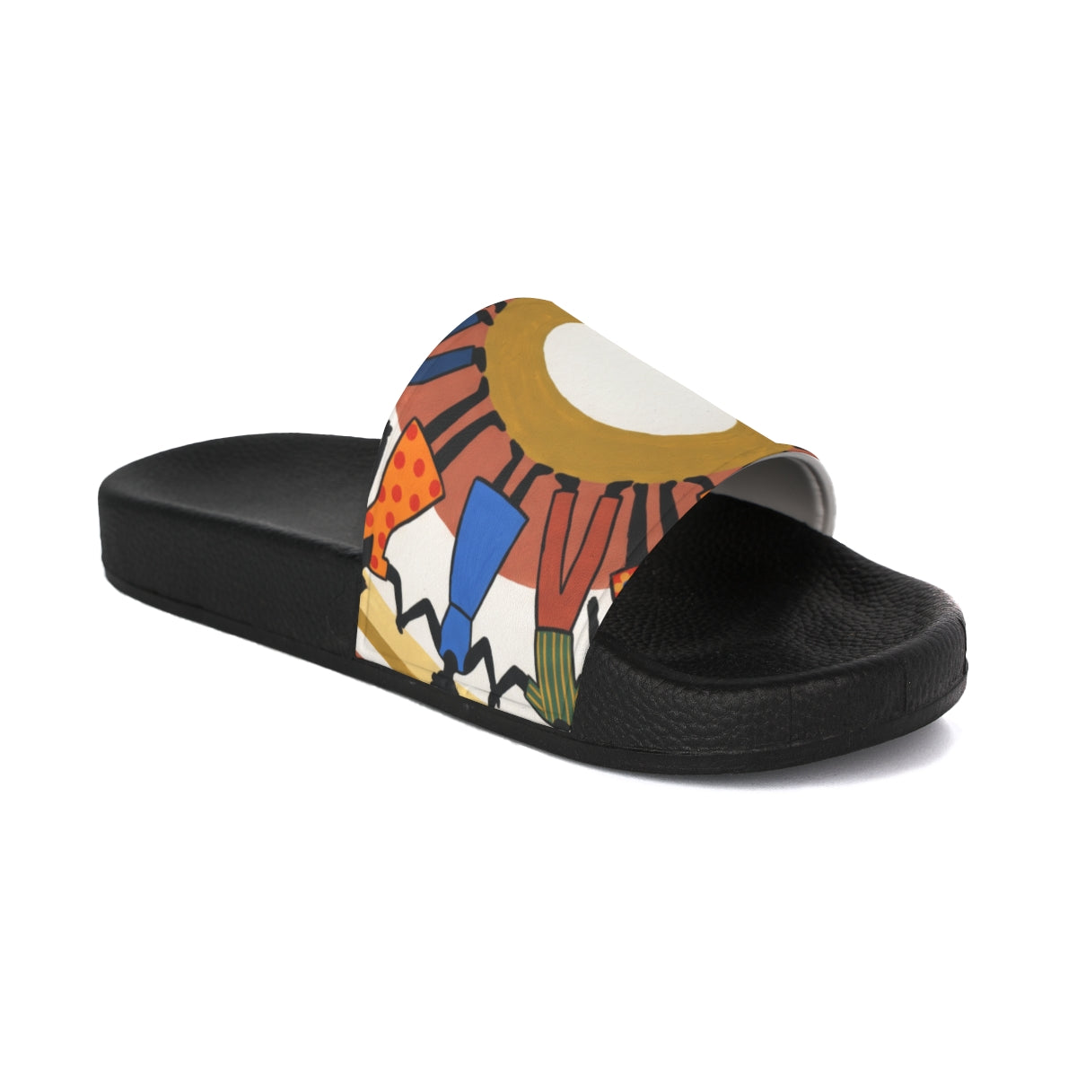 Men's Slide Sandals - Unity Mandala Folk Art | Echovira...