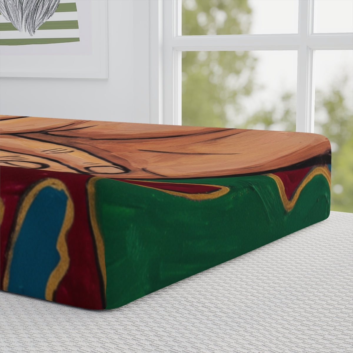 Housse de matelas à langer avec art abstrait