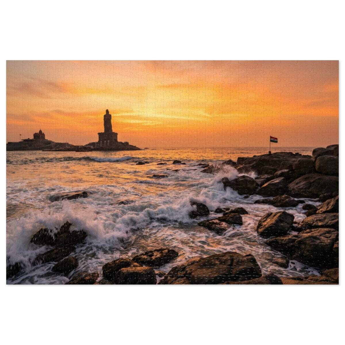 Jigsaw Puzzle with Tin - Coastal Sunrise