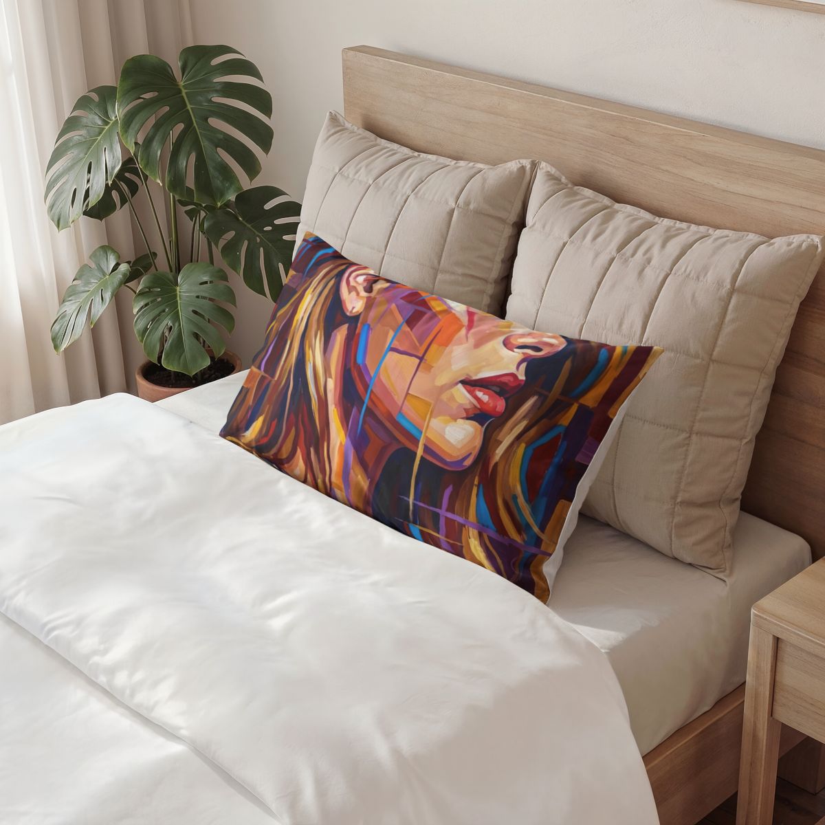Cotton Pillow Sham - Shattered Elegance | Echovira Gallery