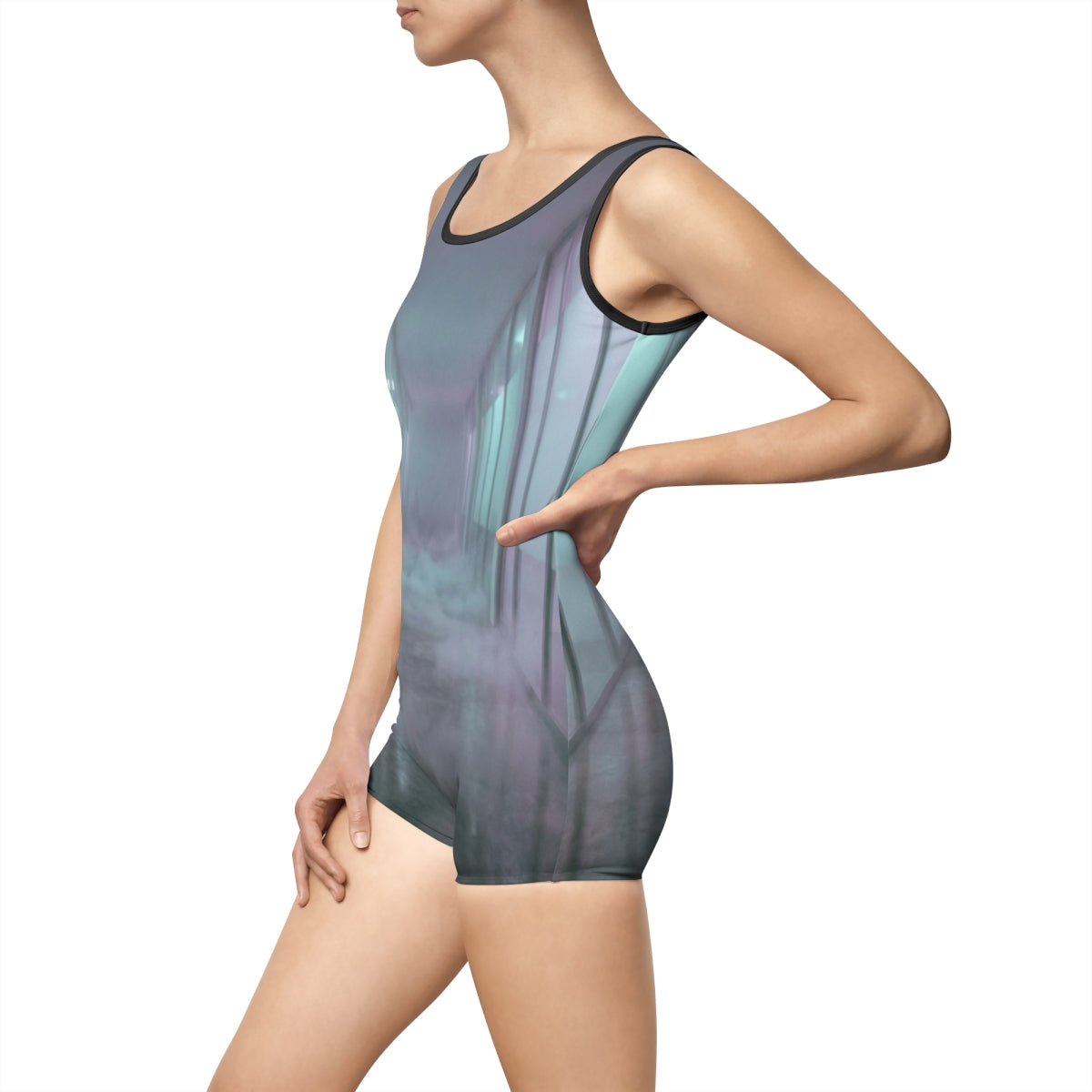 Women's Vintage Swimsuit - Liminal Corridor Fog Art Print |...