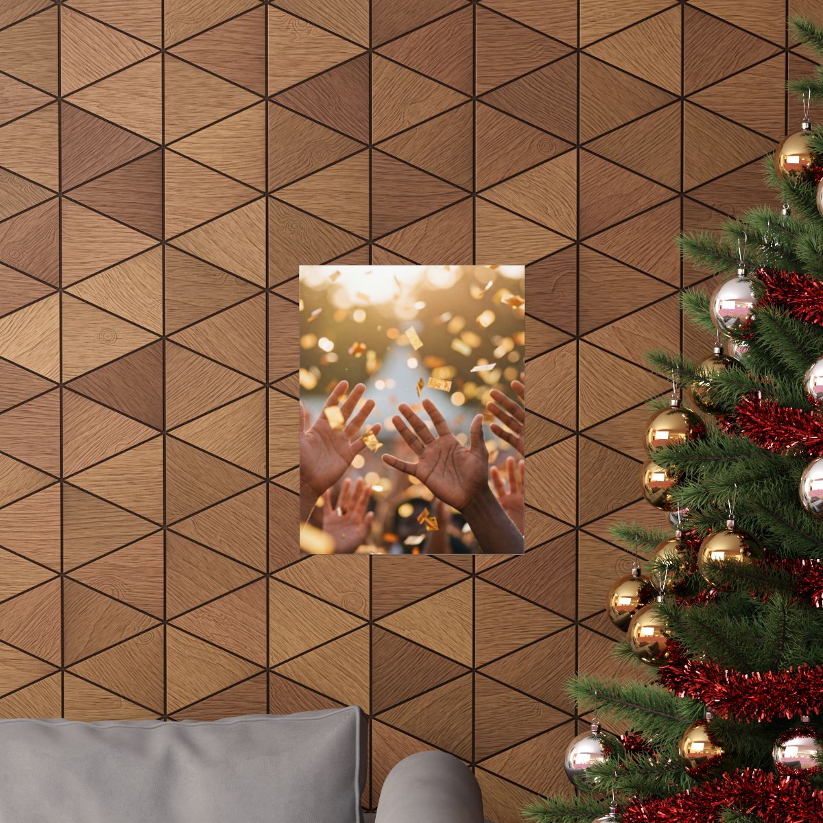 Matte Vertical Posters - Golden Festival Celebration Art......