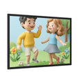 Framed Poster - Joyful Meadow Friends — Landscape (10×8... |...