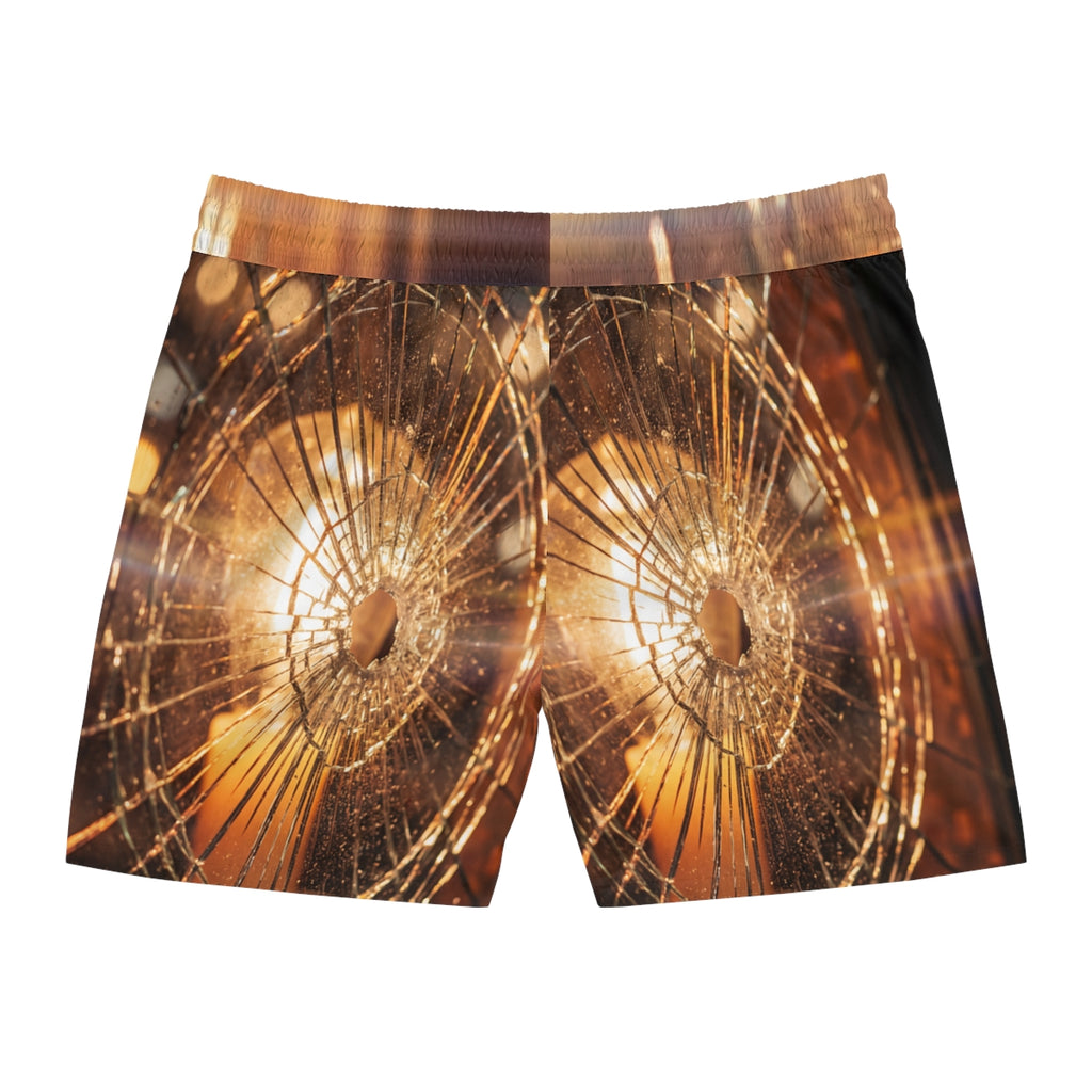 Men's Mid-Length Swim Shorts - Shattered Light Golden... |...