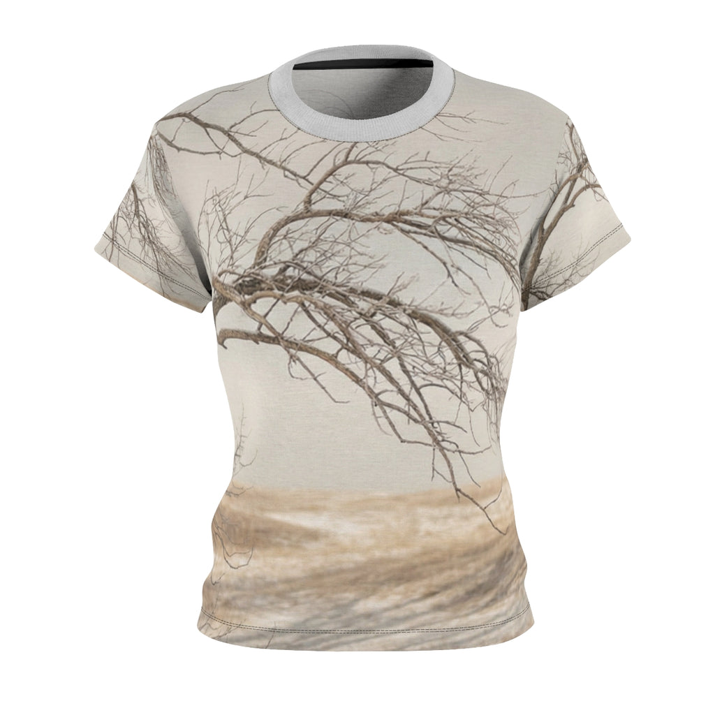 Women's Cut & Sew Tee - Winter Branch Solitude Landscape |...