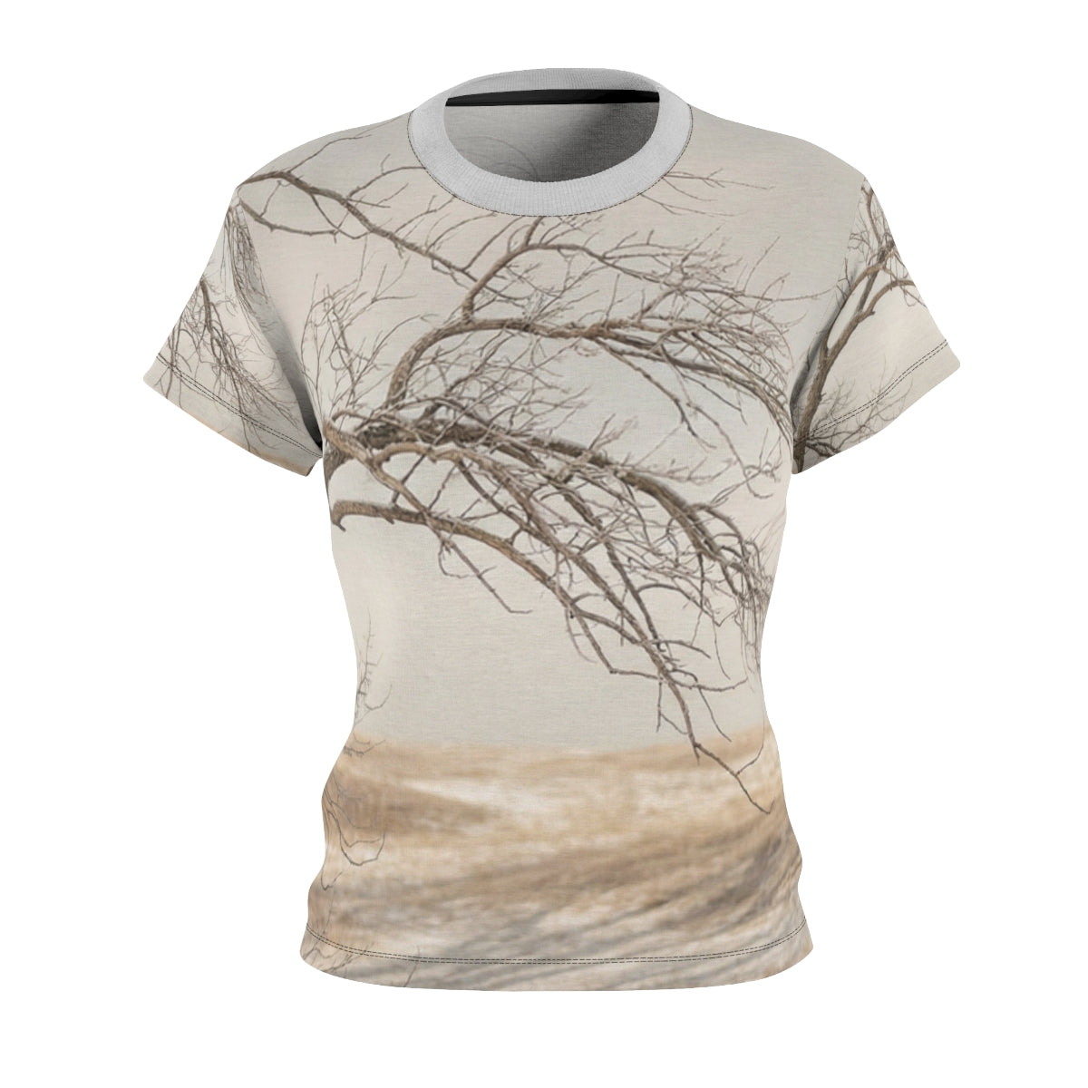 Women's Cut & Sew Tee - Winter Branch Solitude Landscape |...