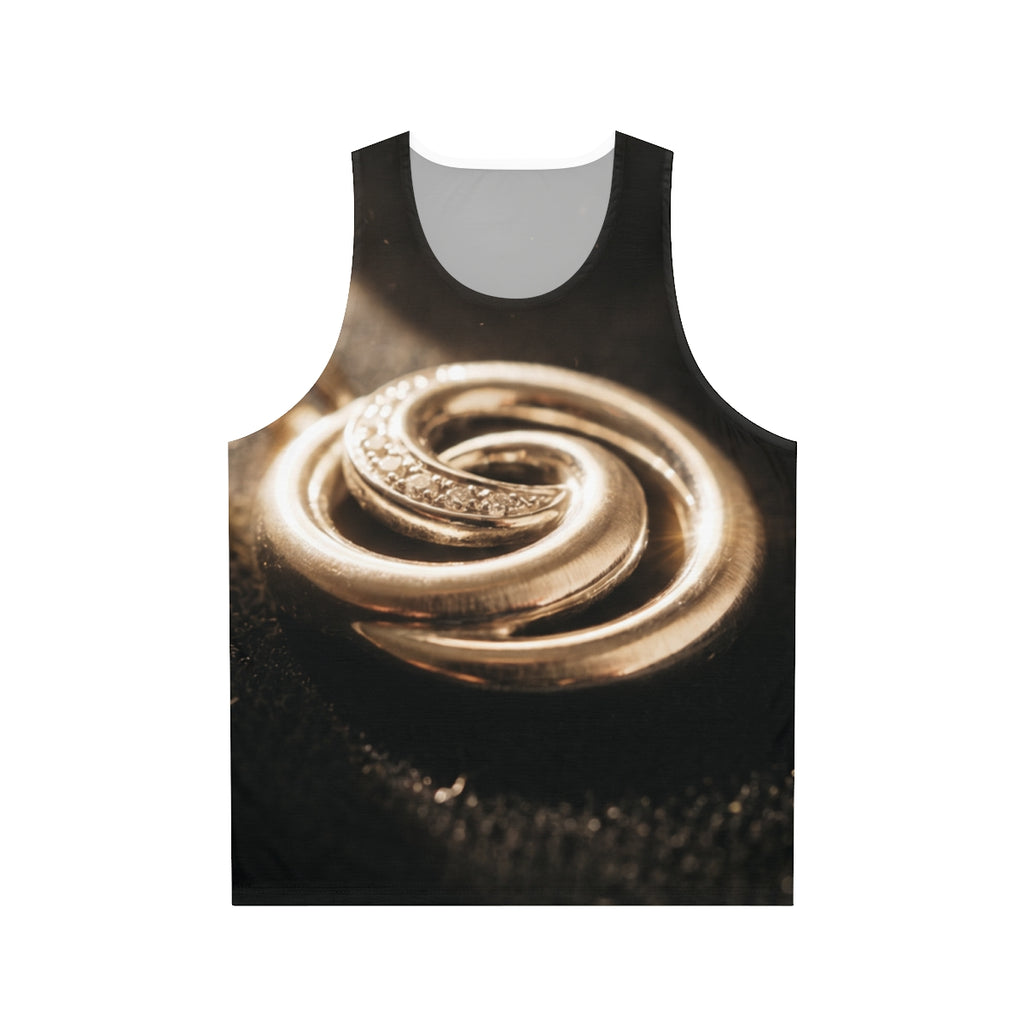 Unisex Tank Top - Liquid Gold Swirl Aesthetic Wall Art |...