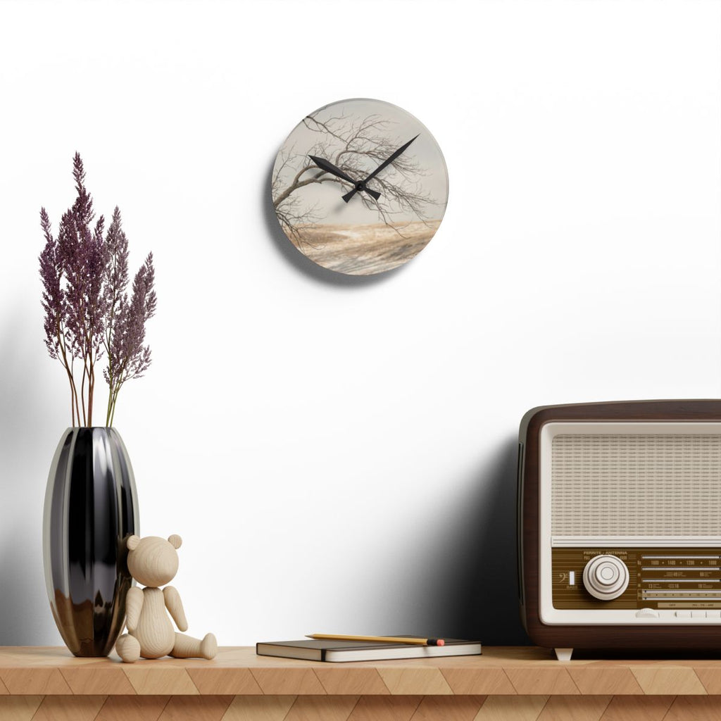 Acrylic Wall Clock - Minimalist Tree