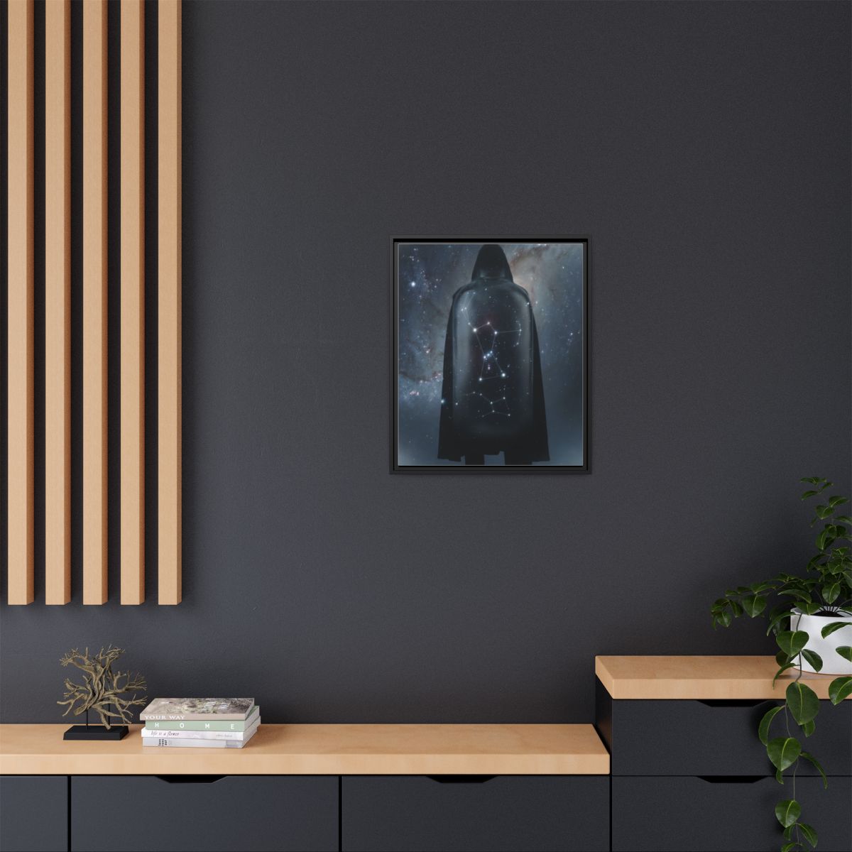 Framed Matte Canvas - Cosmic Sentinel — Black / 1.25" (8×10...