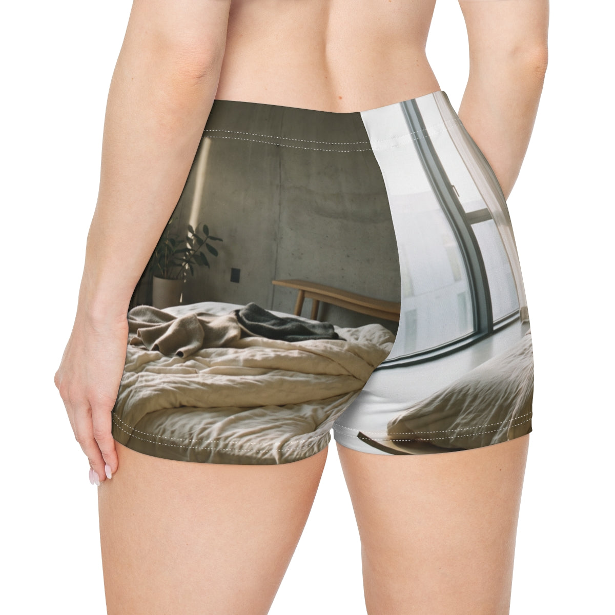 Women's Shorts Brutalist Sanctuary Art