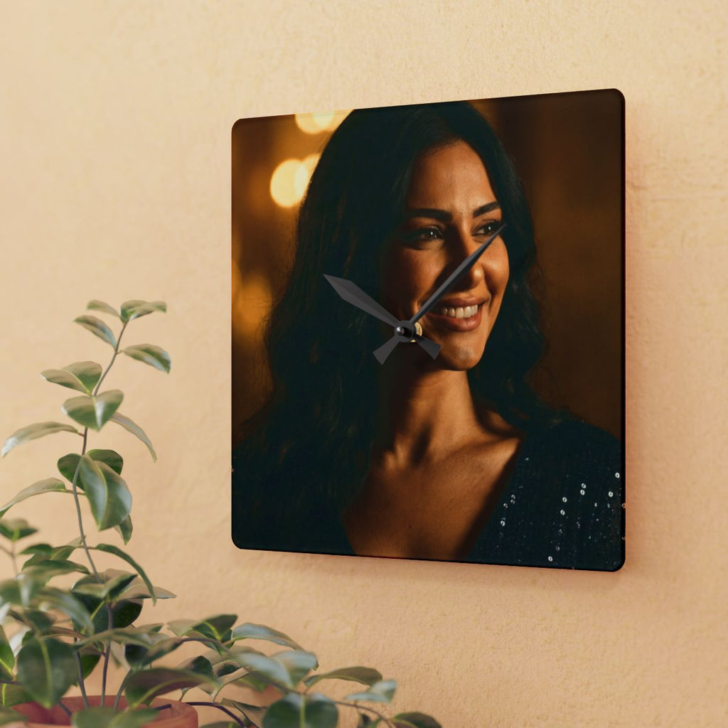Acrylic Wall Clock - Midnight Radiance