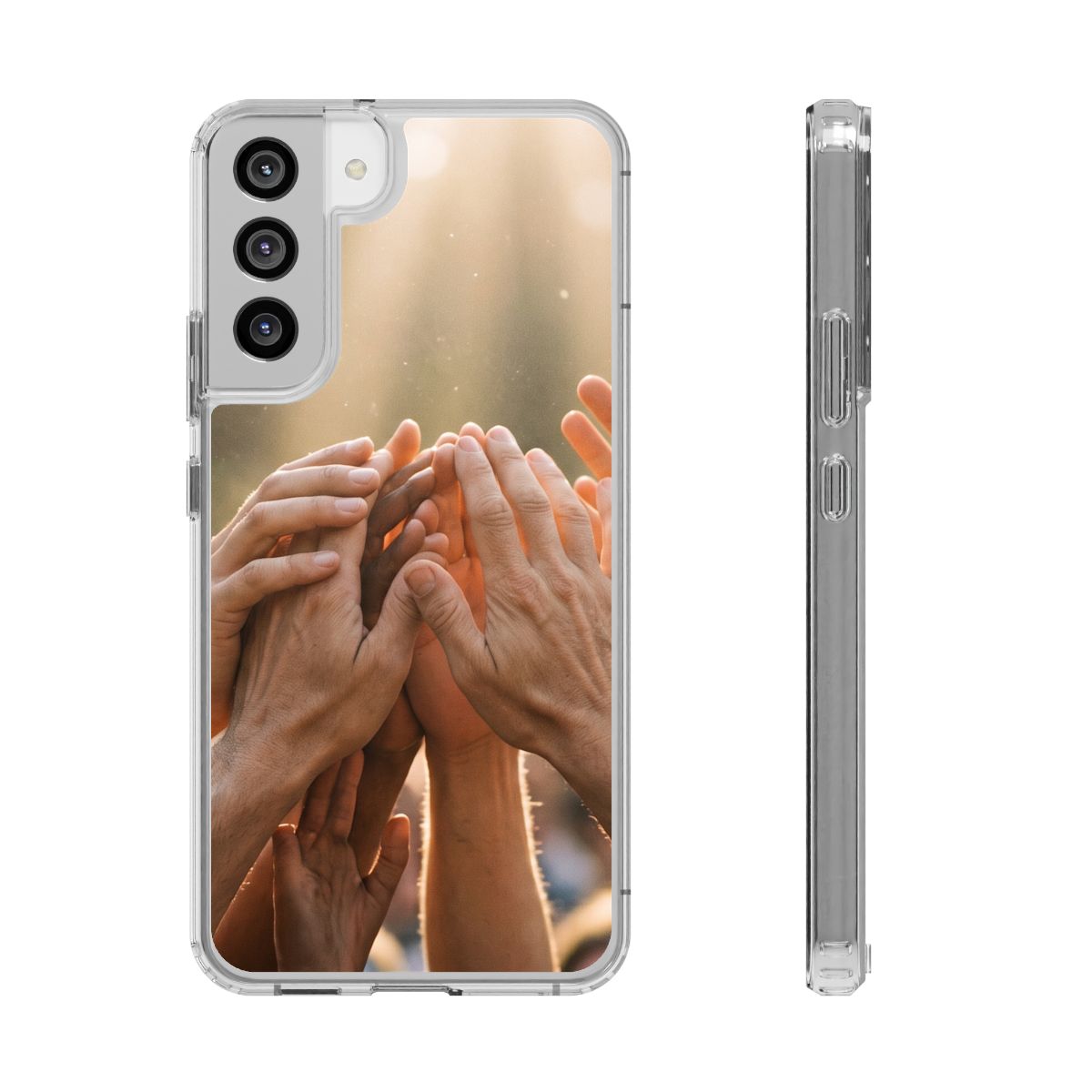 Clear Impact-Resistant Cases - Golden Rays of Unity Wall Art...