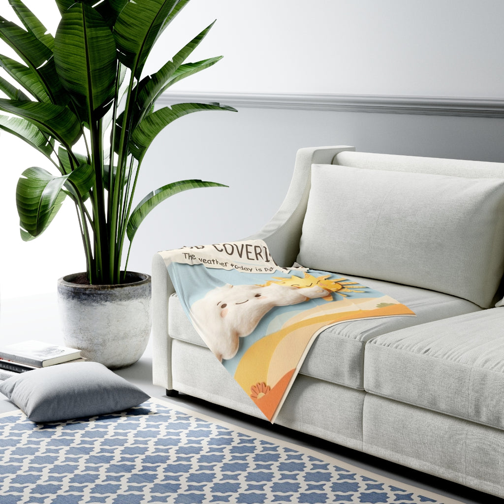 Baby Swaddle Blanket - Cloud Covering Sun Whimsical Nursery...