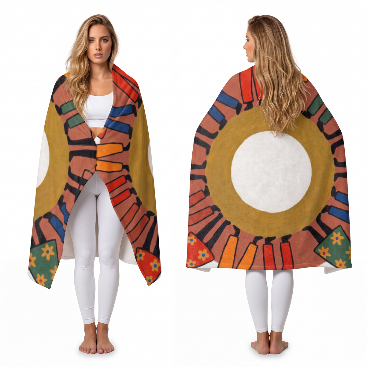 Velveteen Microfiber Blanket - Unity Mandala | Echovira...