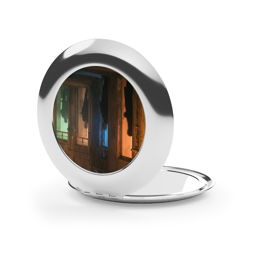 Compact Travel Mirror - Shadowed Alleyway Mystery Art Print...