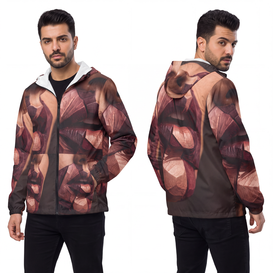 Men's Windbreaker - Sculpted Facets
