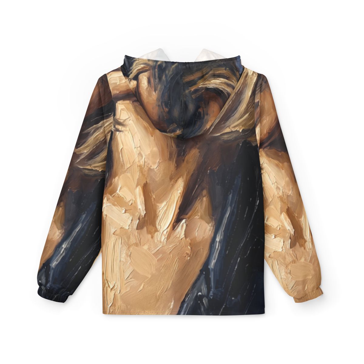 Men's Windbreaker Jacket - Fractured Noir | Echovira Gallery