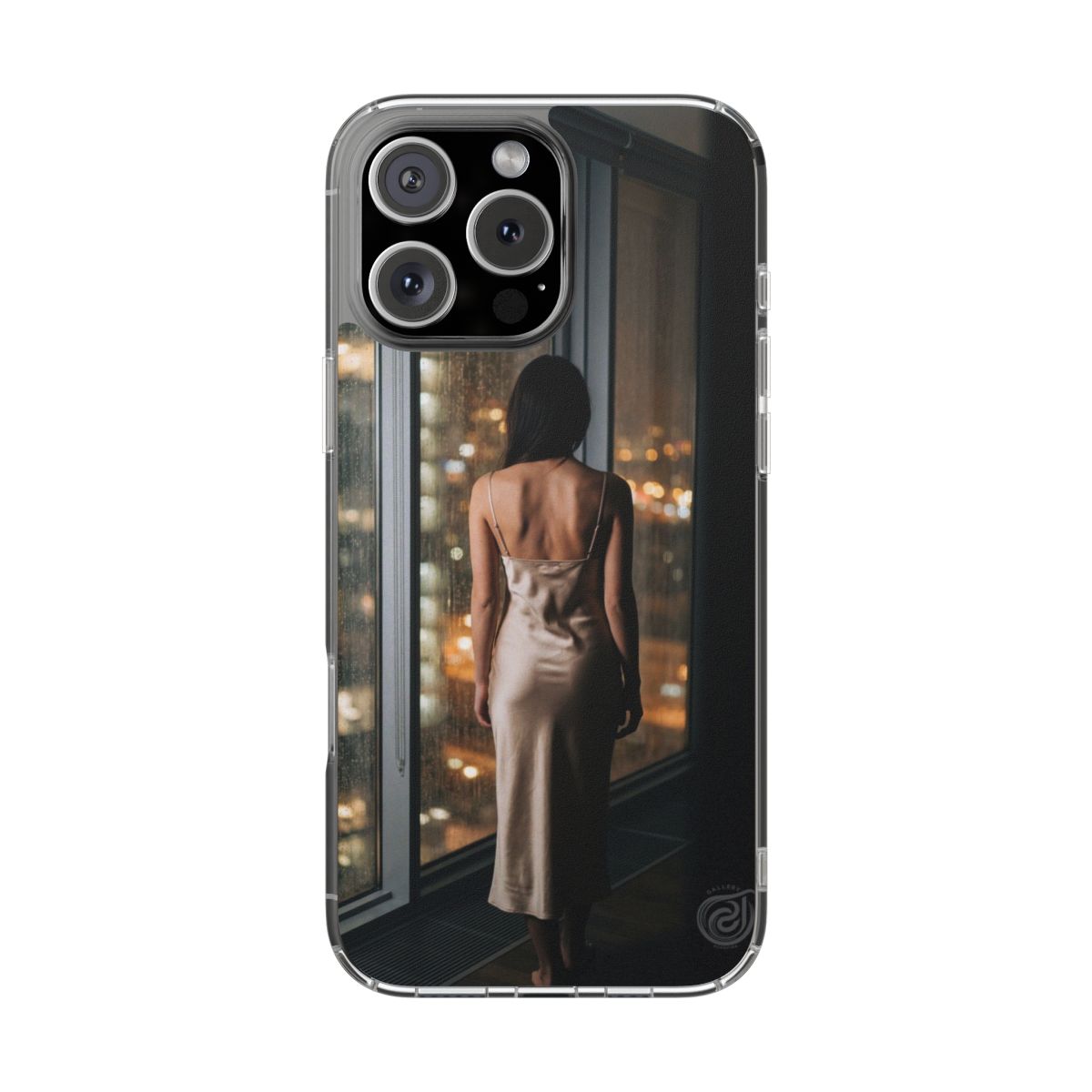 Clear Impact-Resistant Cases - Midnight Rain Clear Phone......