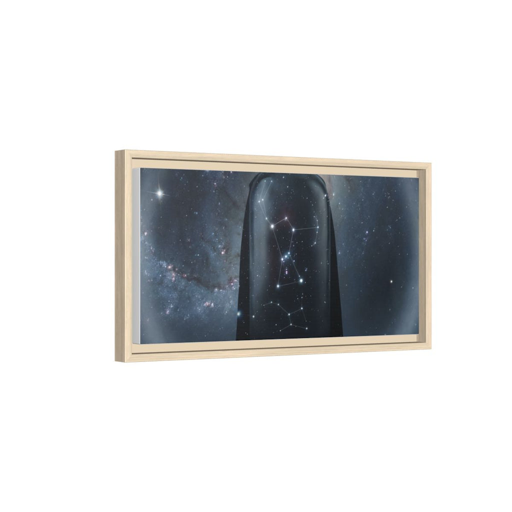 Framed Matte Canvas - Cosmic Sentinel — Natural / 1.25" (10×8, 12×9, 14×11, 16×12, 20×10, 18×12, 20×16, 24×16, 24×18, 36×12, 24×20, 32×16, 30×20, 30×24, 32×24, 48×16, 36×24, 48×24, 40×30, 60×20, 48×32, 60×30 & 60×40)