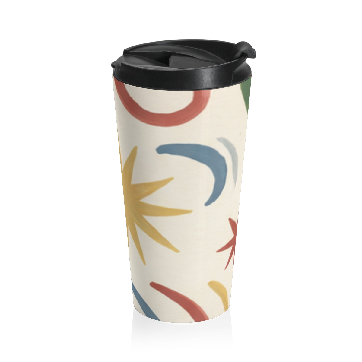 Stainless Steel Travel Mug - Folk Art Fire Brigade Vintage...