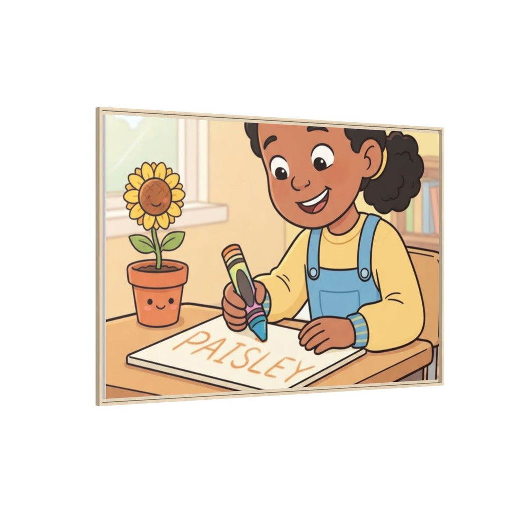 Matte Canvas Framed - Paisley Classroom Joy — Natural /... |...