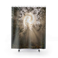 Shower Curtain - Luminous Forest Portal | Echovira Gallery