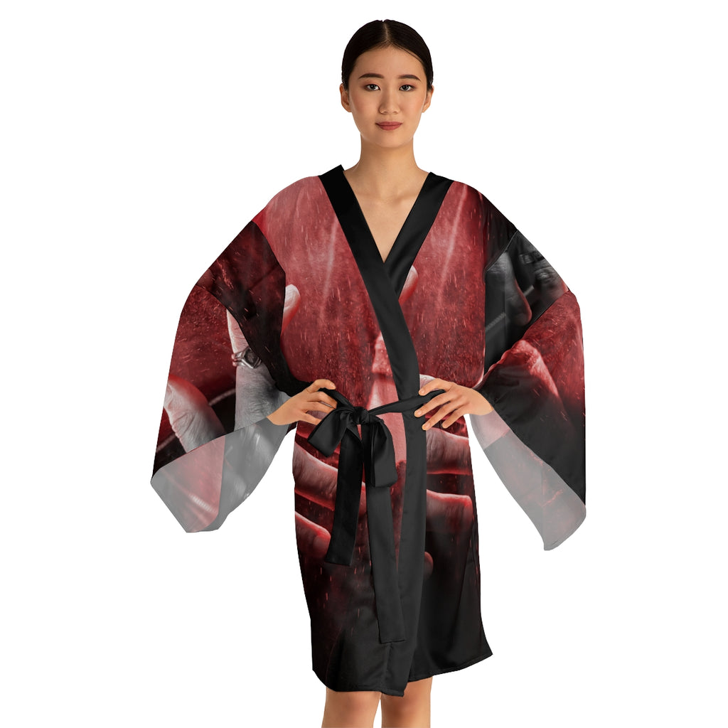 Long Sleeve Kimono Robe Moody Noir Art