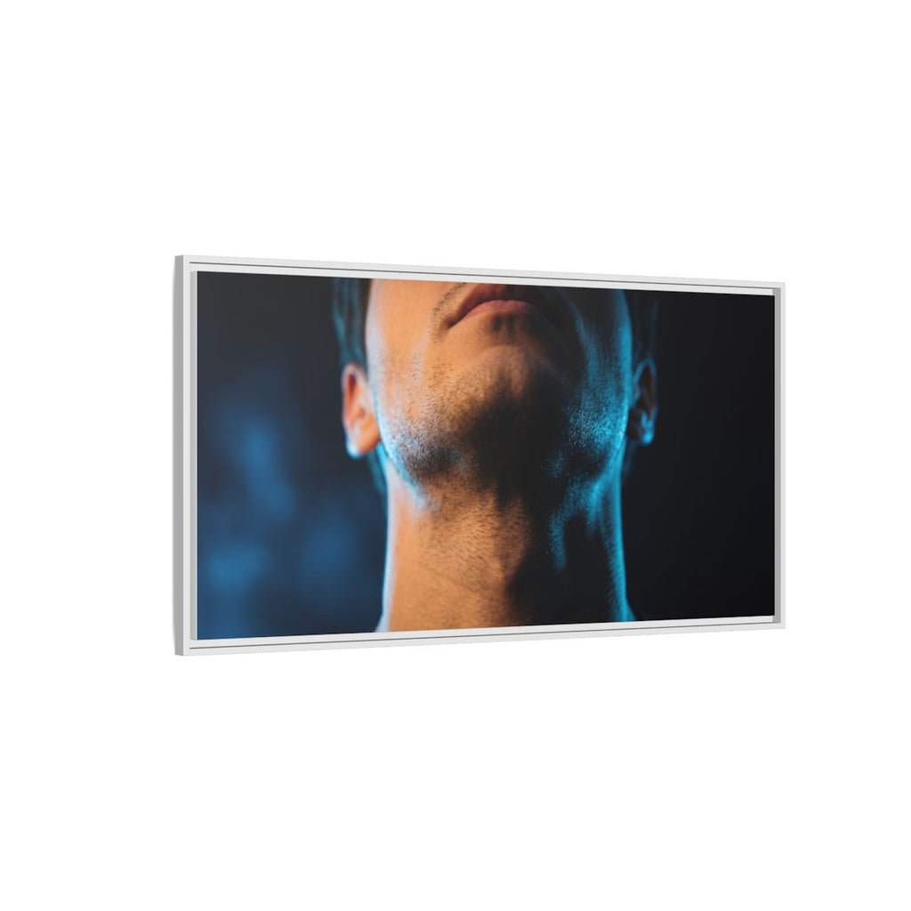 Framed Matte Canvas - Neon Pulse Core — White / 1.25"