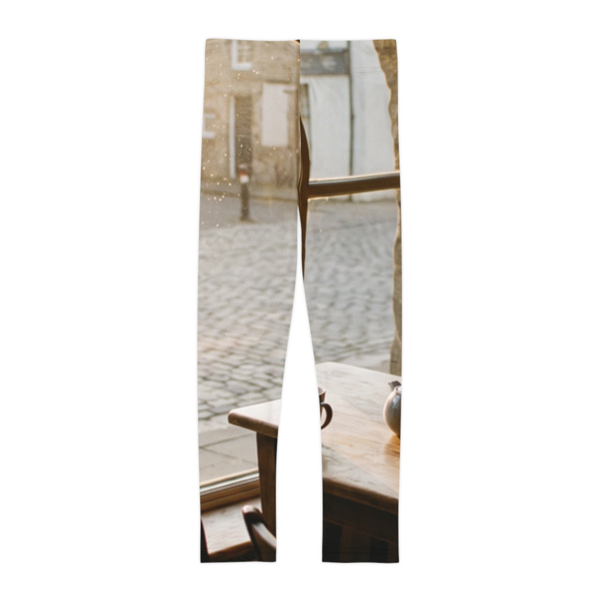 Kids Leggings with Golden Tearoom Artwork